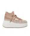 Chloé Nama Wedge Sneaker In White