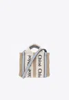 Chloé Nano Woody Canvas Tote Bag In Beige