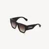Chloé Havana Havana Brown Acetate Sunglasses In Brown