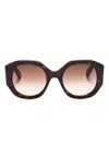 Chloé Naomy Sunglasses In Dark Havana/brown Sunglasses In 002 Havana Havana Brown