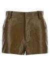 Chloé Nappa Shorts Bermuda, Short Green In Green