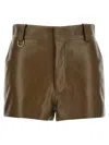 Chloé Nappa Shorts Bermuda, Short Green In Green