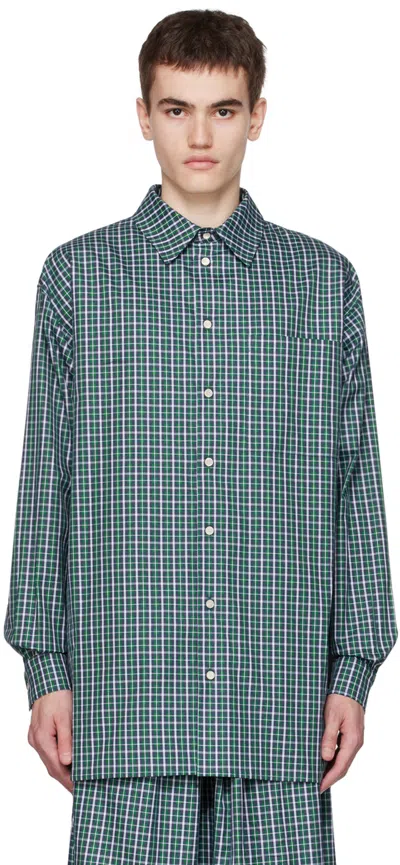 Chloè Nardin Green Check Shirt In Oxford Green