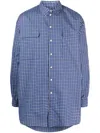 Chloè Nardin Plaid-pattern Oversize Shirt In Blue