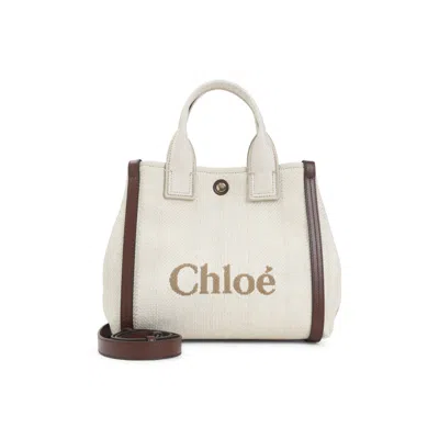 Chloé Natural Carry Small Tote In Brown