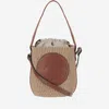 Chloé Horse Medallion Paper Bucket Bag In Natural