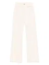 Chloé Natural Jean Pants With Leather Label In White