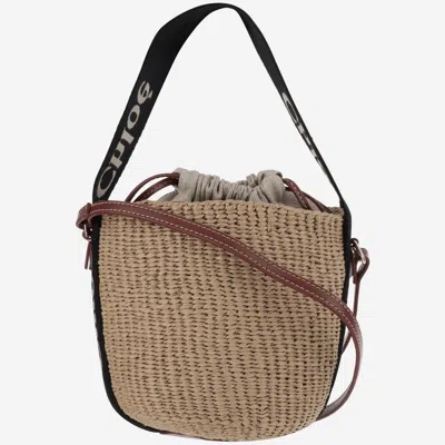 Chloé Natural Logo Detail Bucket Bag
