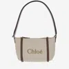 Chloé Structured Canvas Shoulder Bag With Leather Accents