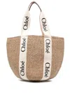 Chloé Natural Woody Large Tote In Brown