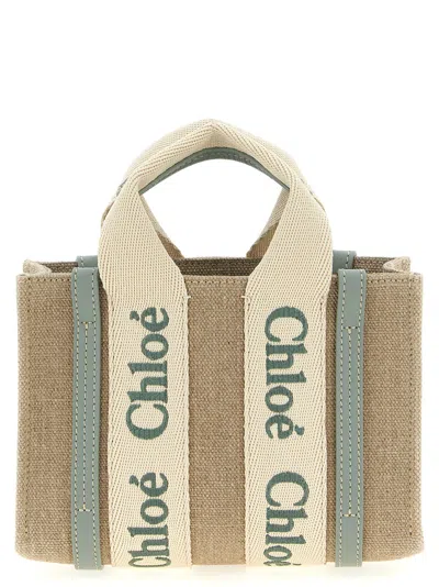 Chloé Natural Woody Mini Tote In Brown