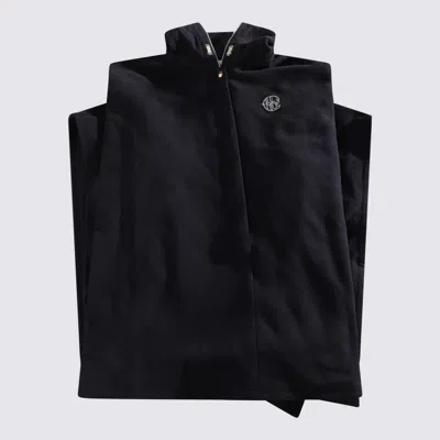 Chloé Kids' Navy Blue Cotton Cape In Marine