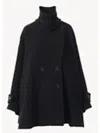 Chloé Double Breasted Wool Coat Coats And Trench Coats Blue