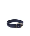 Chloé Navy Blue Logo Belt In Black