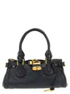 Chloé Structured Shoulder Bag With Padlock And Studs In Blue