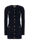 Chloé Cardigan Ajusté Utilitaire En Maille De Laine Femme Bleu Taille S 81% Laine, 19% Viscose In Navy Blue