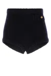 Chloé Chloe Women Navy Blue Wool Blend Shorts In Classicnavy