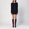 Chloé Cardigan Ajusté Utilitaire En Maille De Laine Femme Bleu Taille S 81% Laine, 19% Viscose In Navy