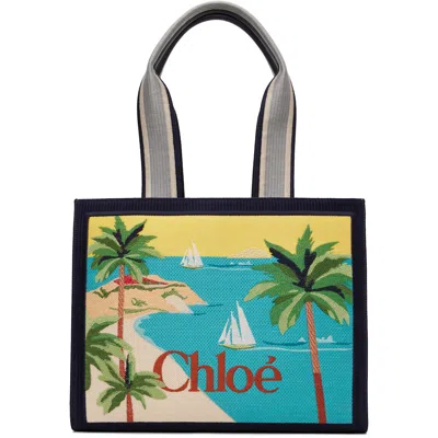 Chloé Navy ' Soleil' Tote