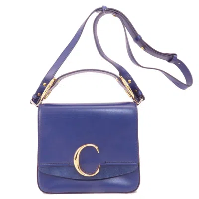 Pre-owned Chloé Navy Leather Shoulder Bag ()