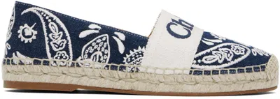 Chloé Navy Piia Espadrilles In Blue