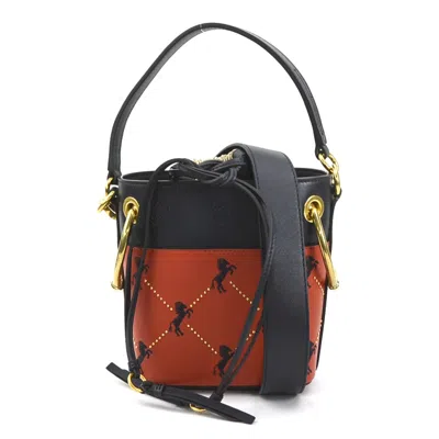 Pre-owned Chloé Navy Red Color Leather Shoulder Bag () In Navy, Red Color
