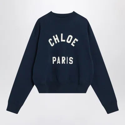 Chloé Navy Sweatshirt With Logo