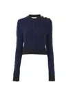 Chloé Navy Wool Pullover In Blue