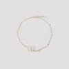 Chloé Vintage Gold Necklace With Cursive Name Pendant And Delicate Chain In Dc Vintage Gold