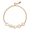 Chloé Vintage Gold Chain Link Choker Necklace In Gold