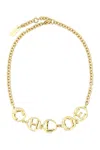 Chloé Golden Logo Script Choker Necklace In Gold