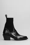 Chloé Nellie Low Heels Ankle Boots In Black