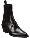 Chloé Nellie 50 Knitted-sock Leather Ankle Boots In Black
