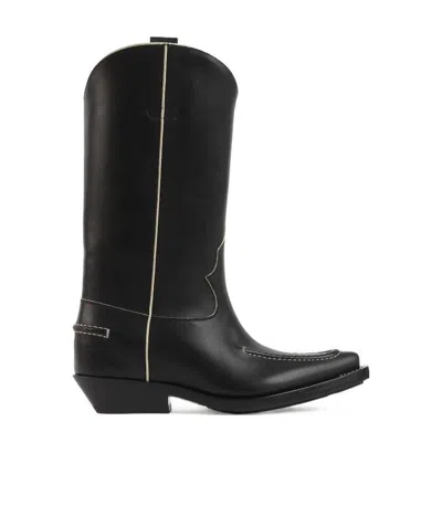 Chloé Woman Ankle Boots Black Size 6 Leather