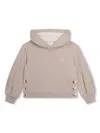 Chloé Logo-embroidered Organic Cotton Hoodie In Neutrals