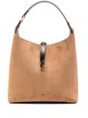 Chloé Marcie Suede Shoulder Bag In Neutrals
