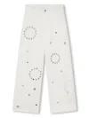 Chloé Eyelet-detail Cotton Trousers In White