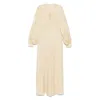 Chloé Pintucked Silk Crepe De Chine Midi Dress In Neutral
