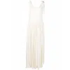 Chloé Drop-waist Knotted Crepe Maxi Dress In White