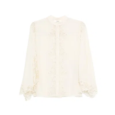 CHLOÉ CHLOÉ NEUTRALS TOPS - BLOUSES WOMEN