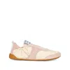 Chloé Kick Beige Sneaker With Side Lettering Logo And Elasticated Details In Fabric Woman In Pink