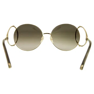 Pre-owned Chloé New Chloe Gold Sunglasses With Case & Box