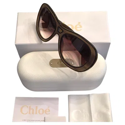 Pre-owned Chloé New Chloe Sunglasses With Case & Box In Sand