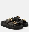 Chloé Womens Chloe Nil Double-strap Cowhide Mules In Black