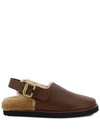 Chloé Nil Slippers In Sooty Brown