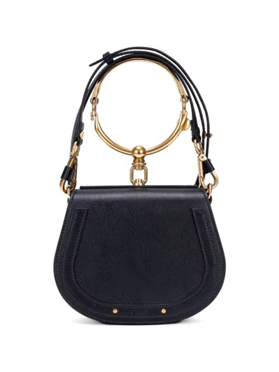 Pre-owned Chloé Nile Bracelet Shoulder Bag In Black