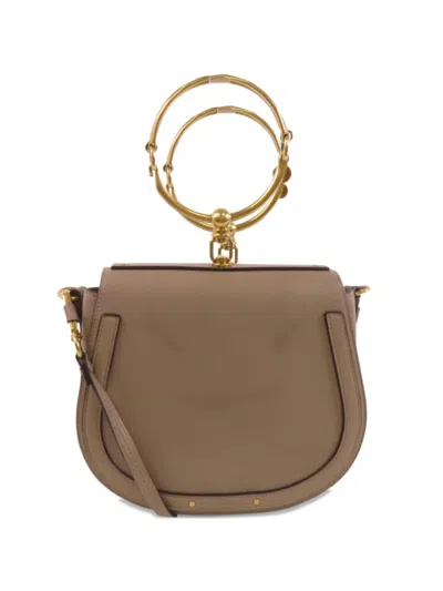 Pre-owned Chloé Nile Bracelet Tote Bag In Gray