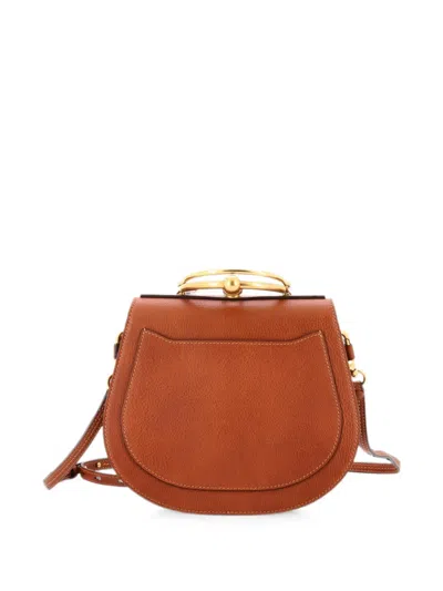 Pre-owned Chloé Nile Leather Medium Crossbody Bag In Brown