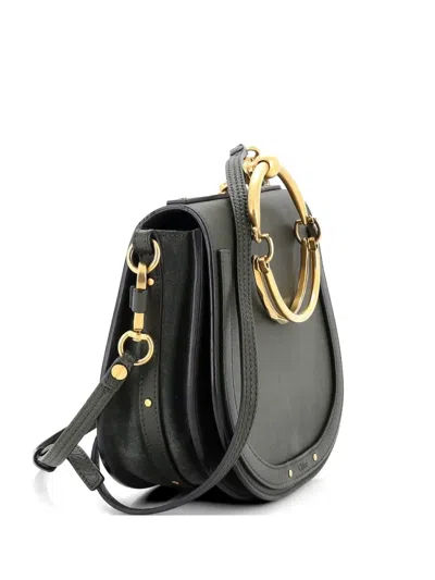 Pre-owned Chloé Nile Leather Medium Crossbody Bag In Green