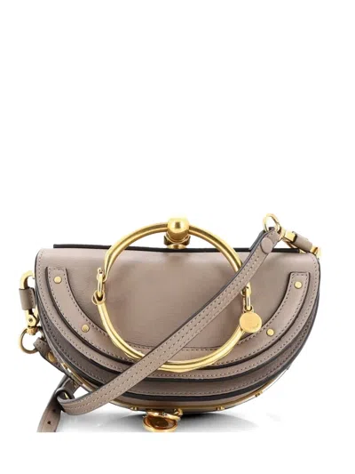 Pre-owned Chloé Nile Leather Mini Crossbody Bag In Neutral
